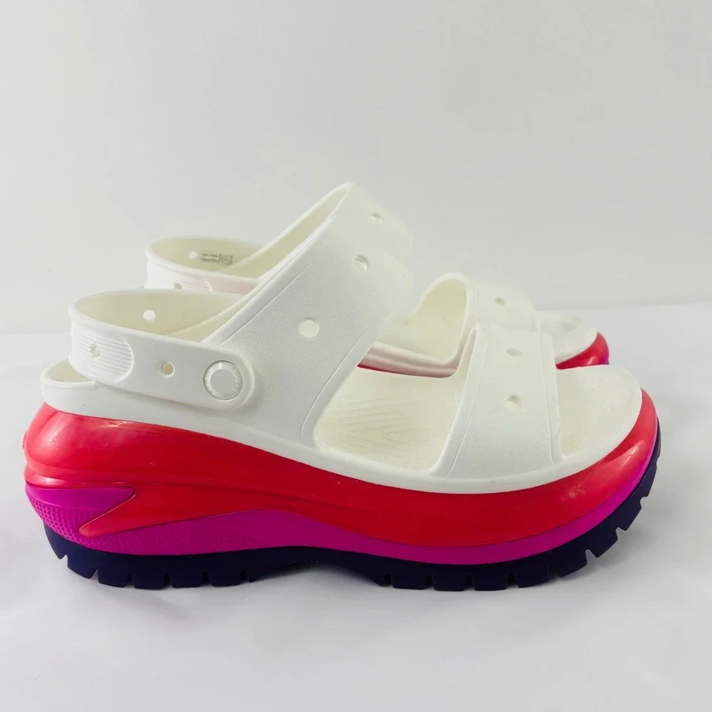 Crocs Classic Mega Crush Sandal High Heel Limited Edition Pink Purple W10 | M8